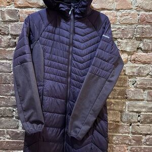 Columbia Oyanta Trail Thermal Coil Purple Long Hybrid Hood Jacket